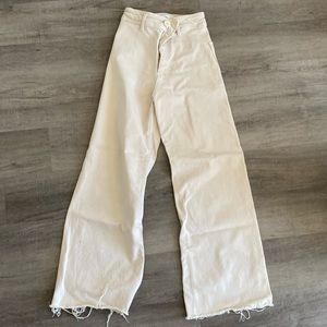 Cream zara marine straight pant